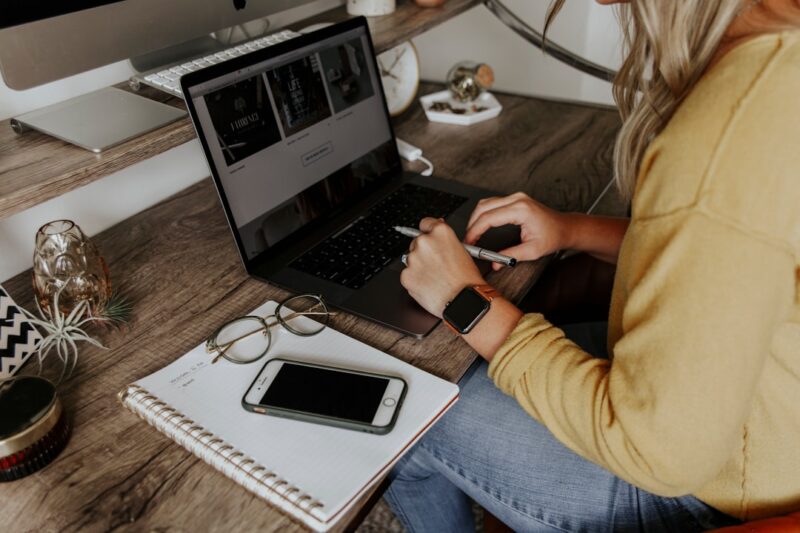 computer, working from home